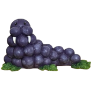 A figurine of a walrus made out of grapes