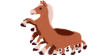 A tiny horse with uncountable pairs of legs